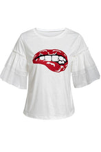 Load image into Gallery viewer, Red Lips T-shirt - Baloa Boutique
