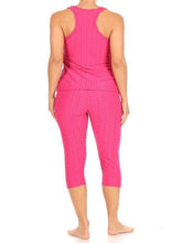 Load image into Gallery viewer, Butt Lifted Capri Set Neon Pink - Baloa Boutique