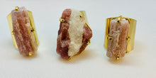 Load image into Gallery viewer, Modesta Pink Tourmaline Gold Plated Cuff Rings