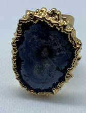 Load image into Gallery viewer, Modesta Amethyst Stalactite Flowers Gold Plated Cuff Rings