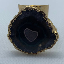 Load image into Gallery viewer, Modesta Amethyst Stalactite Flowers Gold Plated Cuff Rings