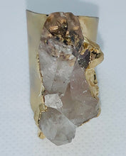 Load image into Gallery viewer, Modesta Cluster Clear Quartz Cuff Ring