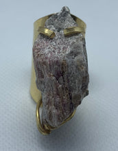 Load image into Gallery viewer, Modesta Watermelon Tourmaline Gold Plate Cuff Rings