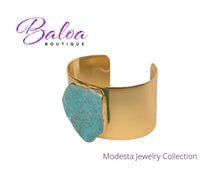 Load image into Gallery viewer, Modesta Turquoise Stone Cuff Bracelets
