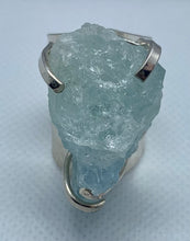Load image into Gallery viewer, Modesta Aquamarine Silver Plated Cuff Rings