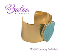 Load image into Gallery viewer, Modesta Turquoise Stone Cuff Bracelets