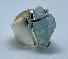 Load image into Gallery viewer, Modesta Aquamarine Silver Plated Cuff Rings