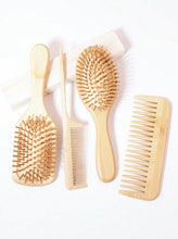 Load image into Gallery viewer, Baloa Bamboo Hairbrush and Comb Set: Smooth and Efficient Styling for All Hair Types
