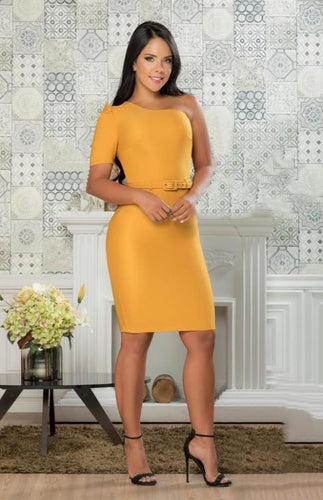 One-Shoulder Bodycon Dress - Baloa Boutique