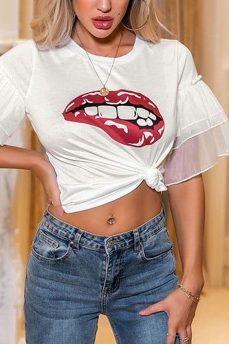 Red Lips T-shirt - Baloa Boutique