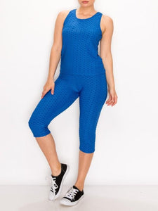 Butt Lifted Capri Set Black - Baloa Boutique