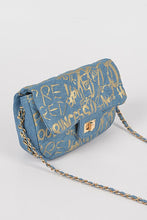 Load image into Gallery viewer, Baloa Denim Gold Clutch BIG ✨ MONTH ✨ SALE ✨
