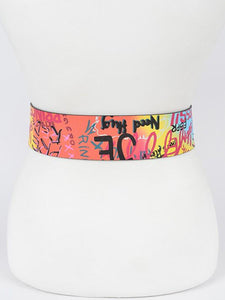 Baloa Graffiti Wide Belt BIG ✨ MONTH ✨ SALE ✨