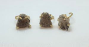 Modesta Smokey Quartz Gold Plated Rings