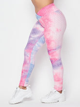 Load image into Gallery viewer, V-waist Waffle Leggings Pink - Baloa Boutique
