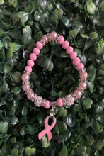 Load image into Gallery viewer, Breast Cancer Ribbon Bracelet - Baloa Boutique
