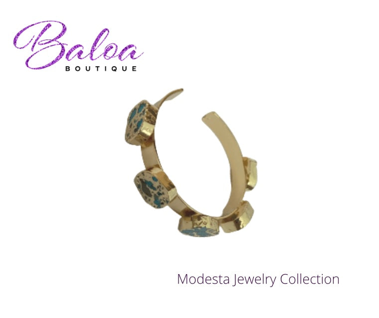 Modesta Turkish Stone Cuff Bracelet