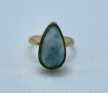 Load image into Gallery viewer, Modesta Larimar Gold Plated Rings

