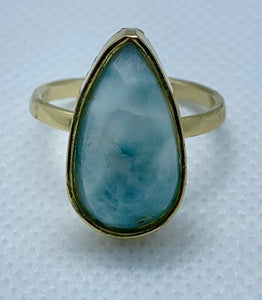 Modesta Larimar Gold Plated Rings