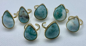 Modesta Larimar Gold Plated Rings
