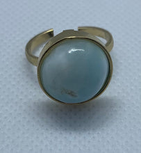 Load image into Gallery viewer, Modesta Larimar Gold Plated Rings
