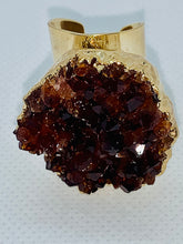 Load image into Gallery viewer, Modesta Citrine Gold Plated Cuff Ring

