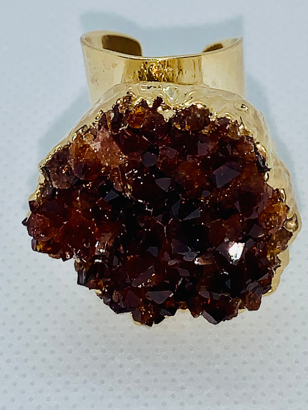 Modesta Citrine Gold Plated Cuff Ring