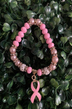 Load image into Gallery viewer, Breast Cancer Ribbon Bracelet - Baloa Boutique
