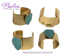 Load image into Gallery viewer, Modesta Turquoise Stone Cuff Bracelets
