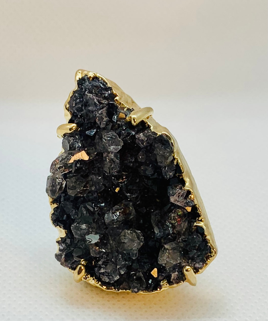 Modesta Druzy Amethyst Gold Plated Ring