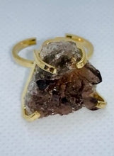 Load image into Gallery viewer, Modesta Smokey Quartz Gold Plated Rings
